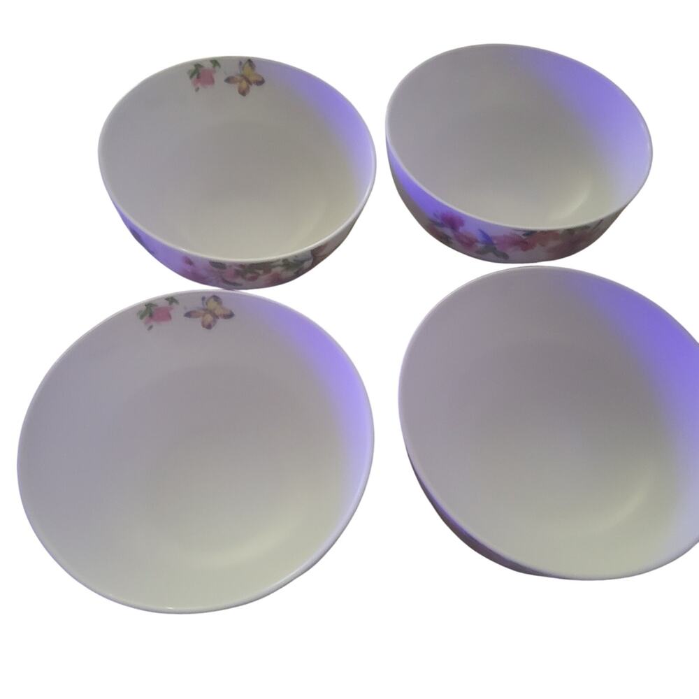 Mikasa Butterfly Garden Bone China Bowls‎ Replacement Floral Butterfly Set of 4